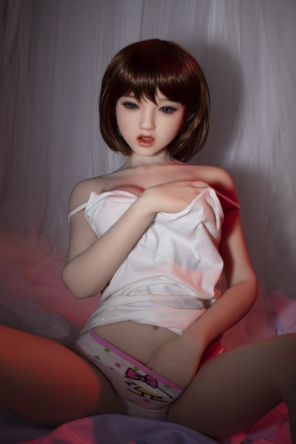Sanhui Doll 145cm Petite Skinny Platinum Silicone Sex Doll - Xiaoye