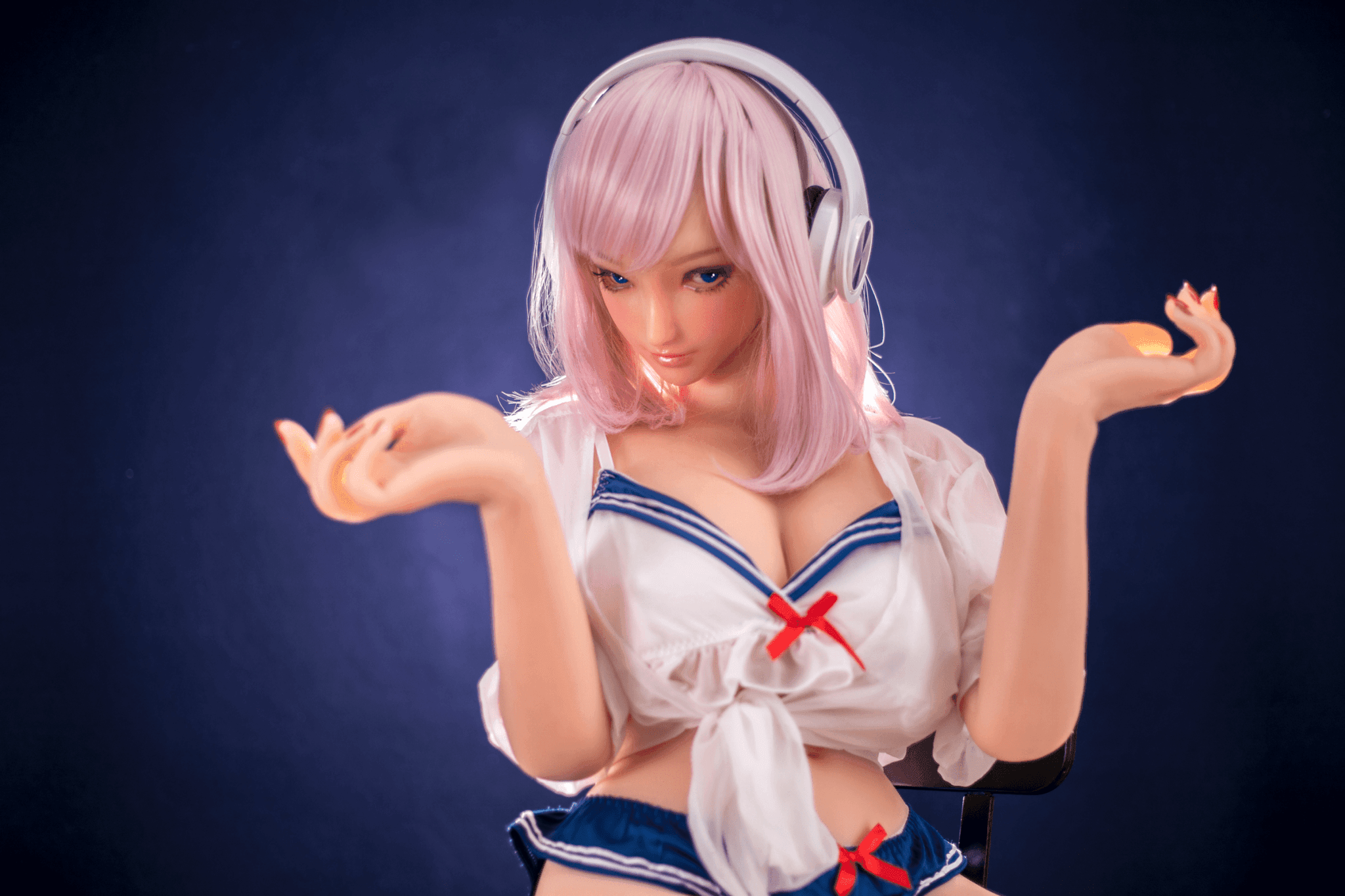 155cm sex doll big boobs Pink hair cute anime best cosplay Nina