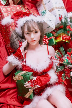 158cm TPE Christmas Dress Real Love Doll - Hydrangea | Bezlya Doll | tpesexdoll.com