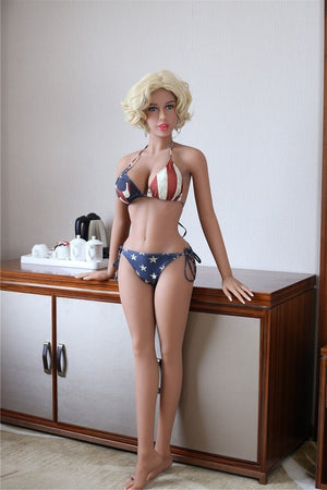 AF Doll 158cm B Cup Wheat Color Blonde Short Hair Sex Doll Brenda | tpesexdoll.com