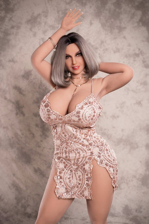 AF 162cm huge breasts silicone+tpe body European faces fat chubby sex doll-Angera - tpesexdoll.com