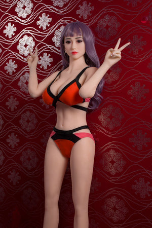 AF148cm Chinese purple-haired big breasted curvy youthful vitality sex doll Zihua - tpesexdoll.com