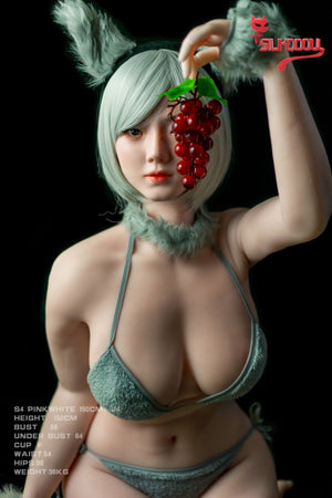 Siliko 150cm G cup big boobs anime sexy green elf sex doll Blossom - tpesexdoll.com