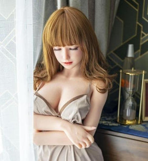 Sino 160cm Japanese big boobs golden hair cute height Platinum Silicone Sex Doll LinYin - tpesexdoll.com