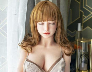 Sino 160cm Japanese big boobs golden hair cute height Platinum Silicone Sex Doll LinYin - tpesexdoll.com