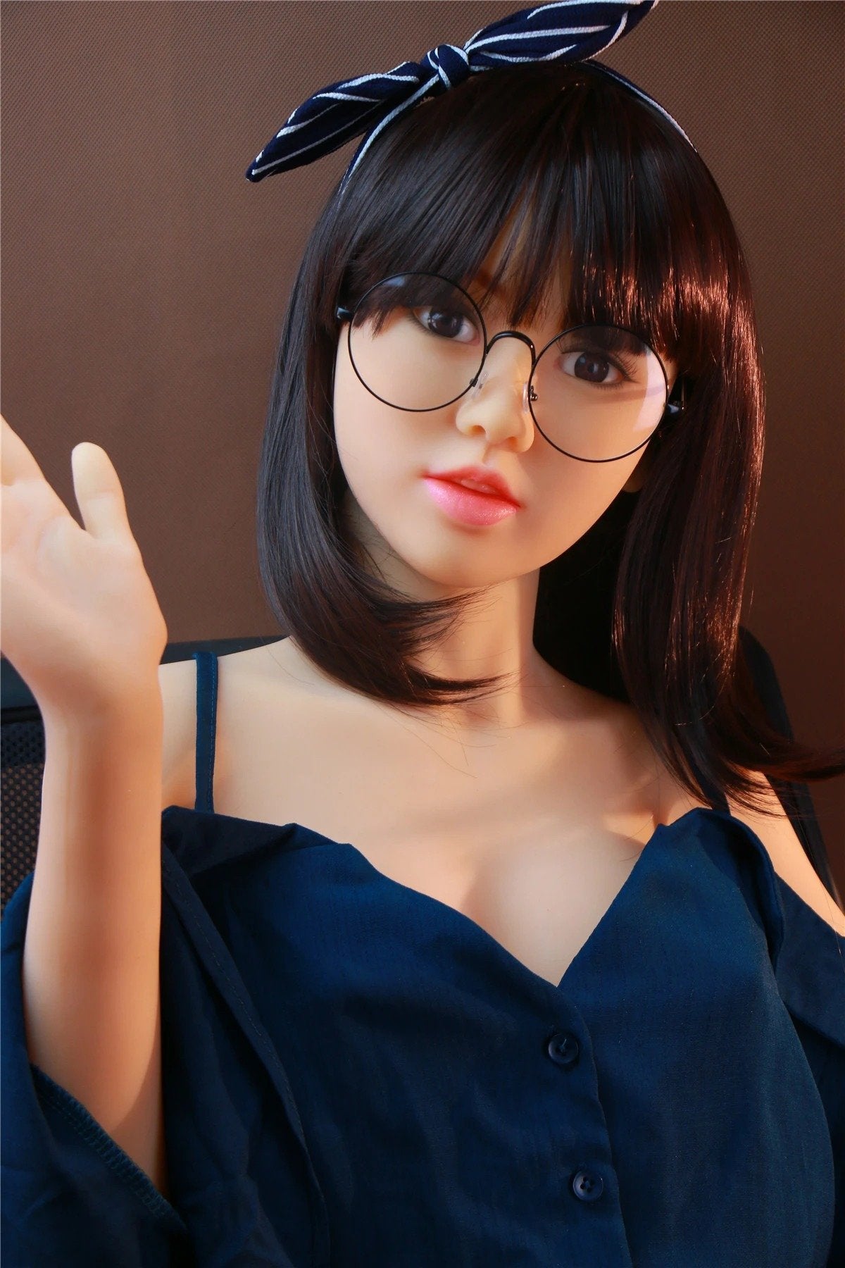SM 146cm Medium Breast cute glasses sex doll Reliy - tpesexdoll.com