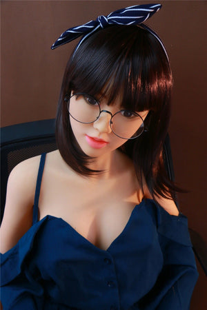 SM 146cm Medium Breast cute glasses sex doll Reliy - tpesexdoll.com