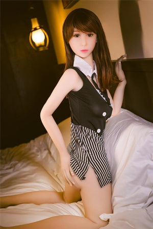 SM 148cm gentle cute slim black hair japanese sex doll Faye - tpesexdoll.com