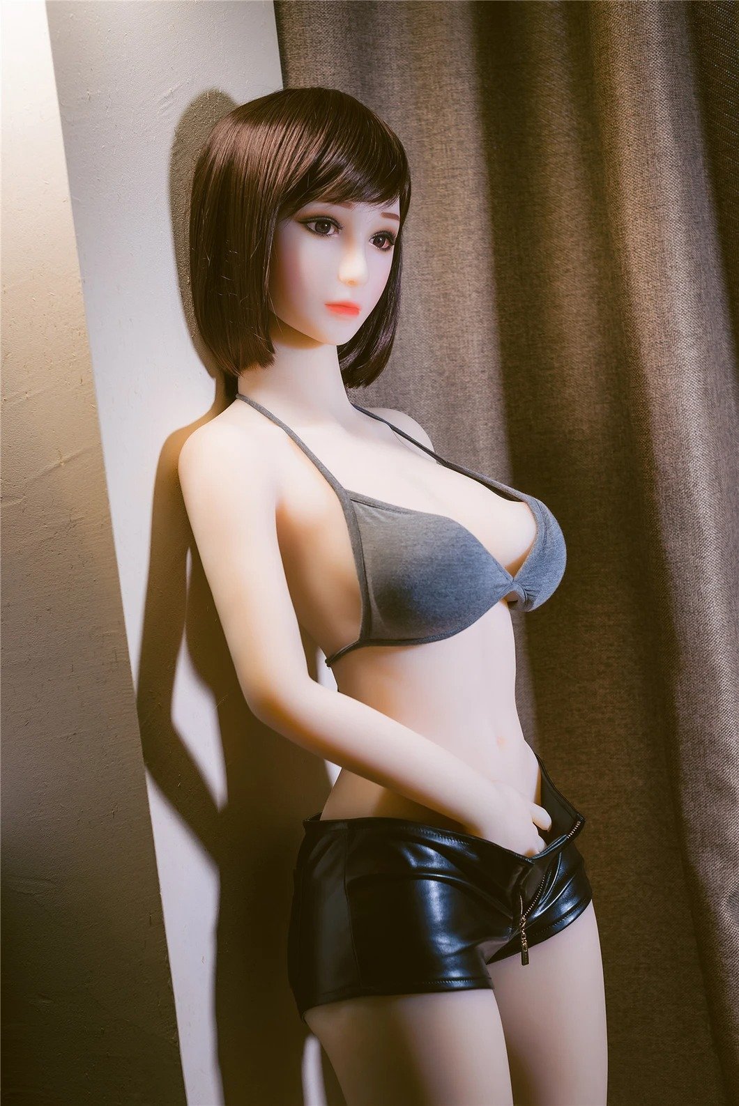 SM 148cm white big boobs Japanese cute short hair lifesize sex doll Ay -  tpesexdoll.com