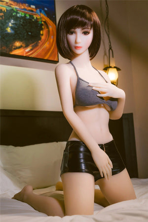 SM 148cm white big boobs Japanese cute short hair lifesize sex doll Aya - tpesexdoll.com