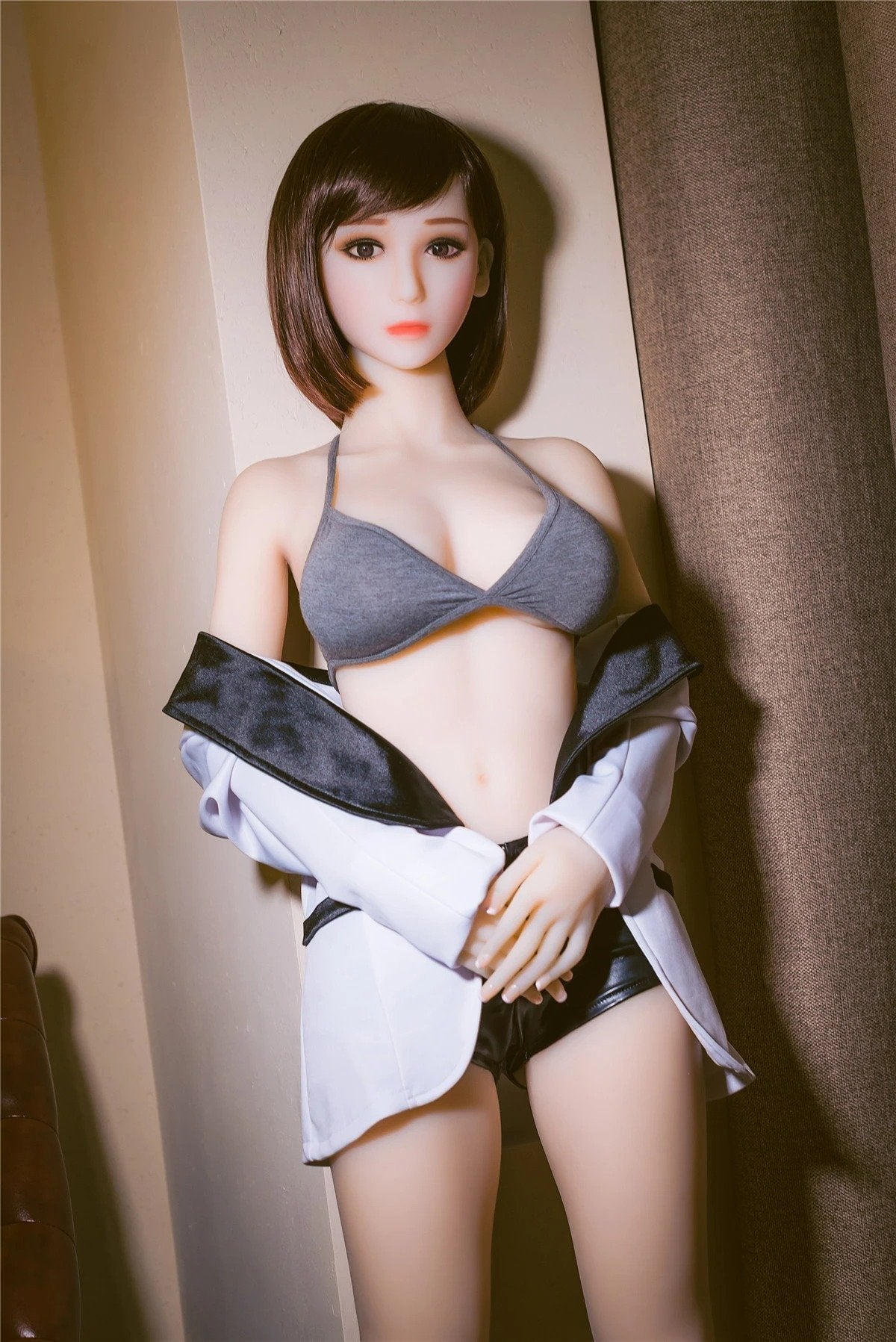 SM 148cm white big boobs Japanese cute short hair lifesize sex doll Ay -  tpesexdoll.com