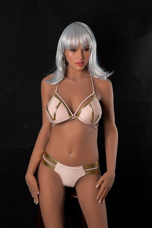 XY Doll 170cm（48kg）Tan Medium Breasts sliver hair curvy sex doll - Isabel - tpesexdoll.com